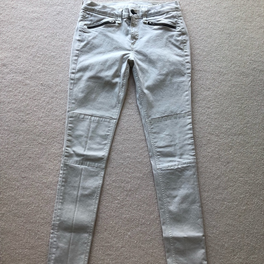 Rag & Bone Moto Pants with Leather Zippers Size 28
